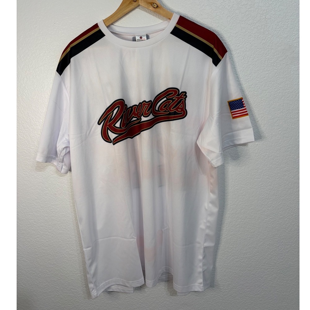 Destroyer‎ Rocks Sacramento River Cats Harrison 26 Baseball Jersey Mens XL White